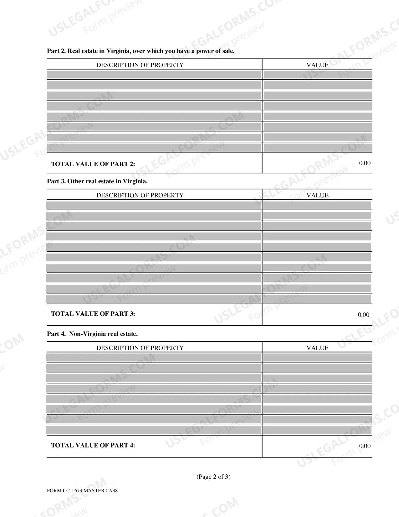 Preview Inventory for Trust