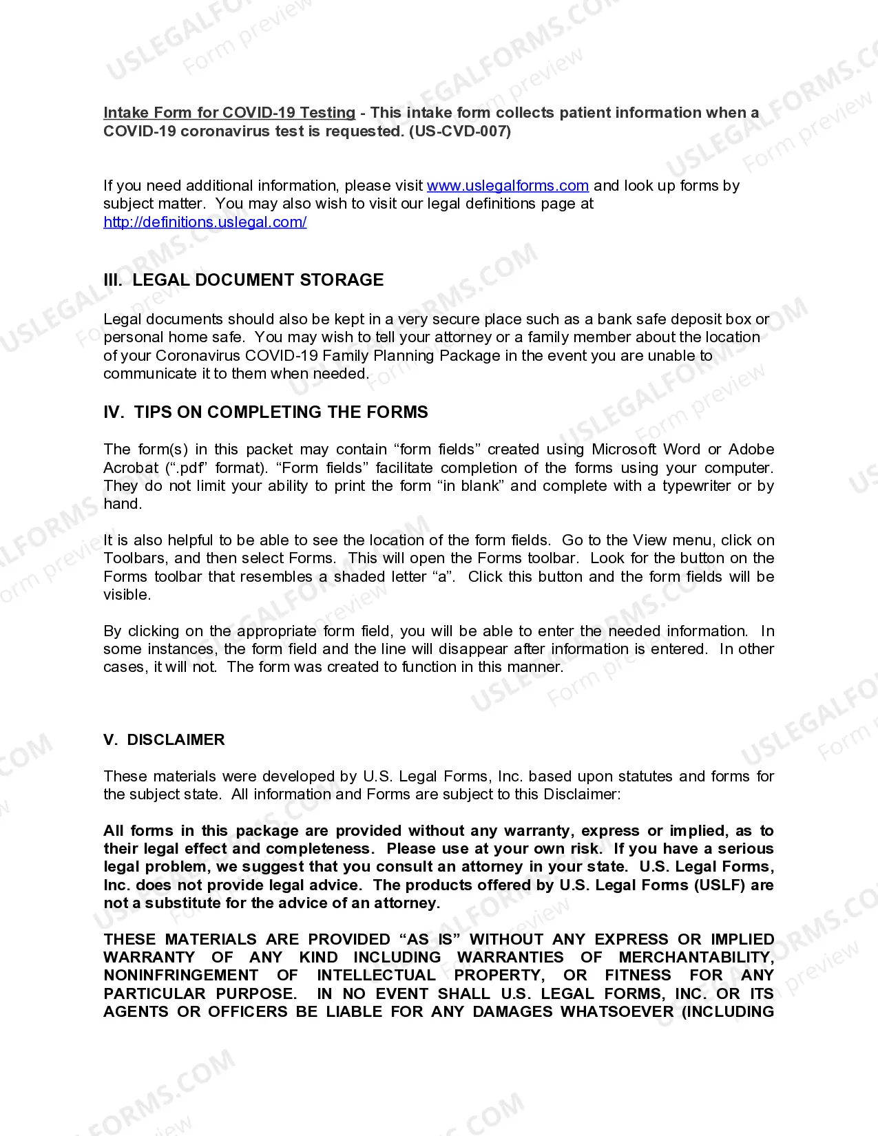 Preview Virginia Coronavirus COVID-19 Family Planning Package