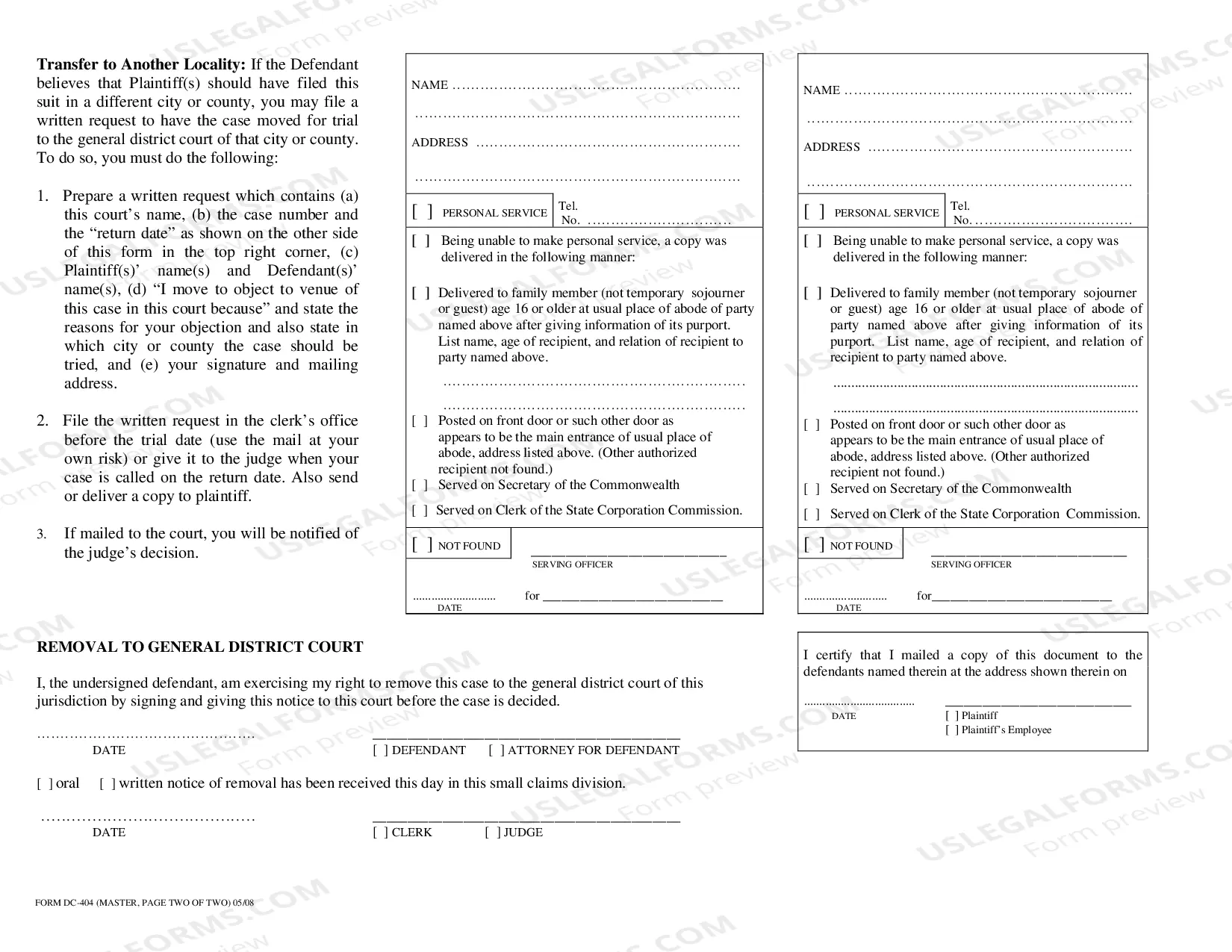Preview Warrant In Detinue Small Claims Division