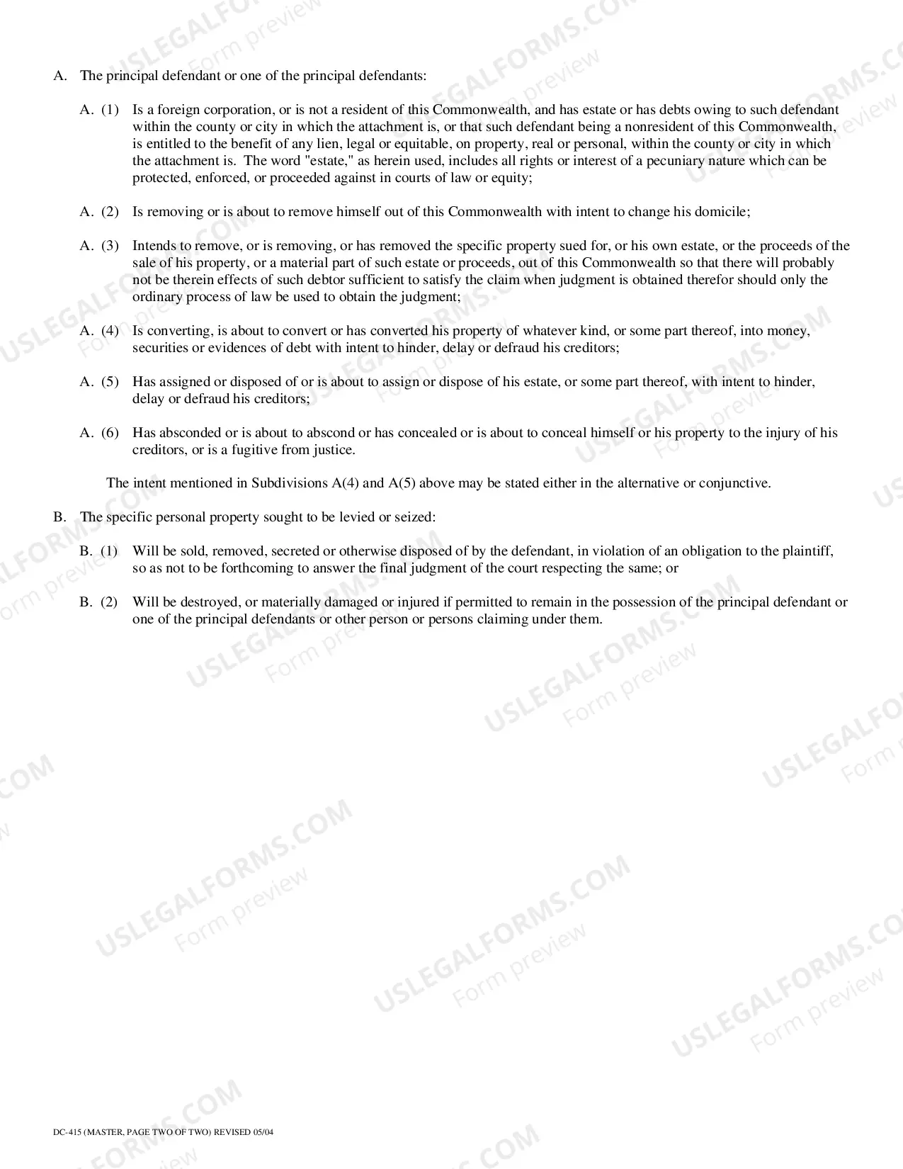 Preview Detinue Seizure Petition