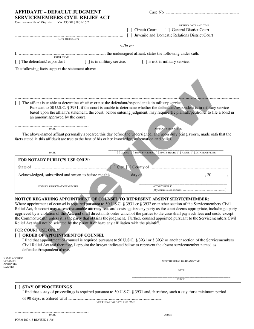 virginia assignment of judgment form