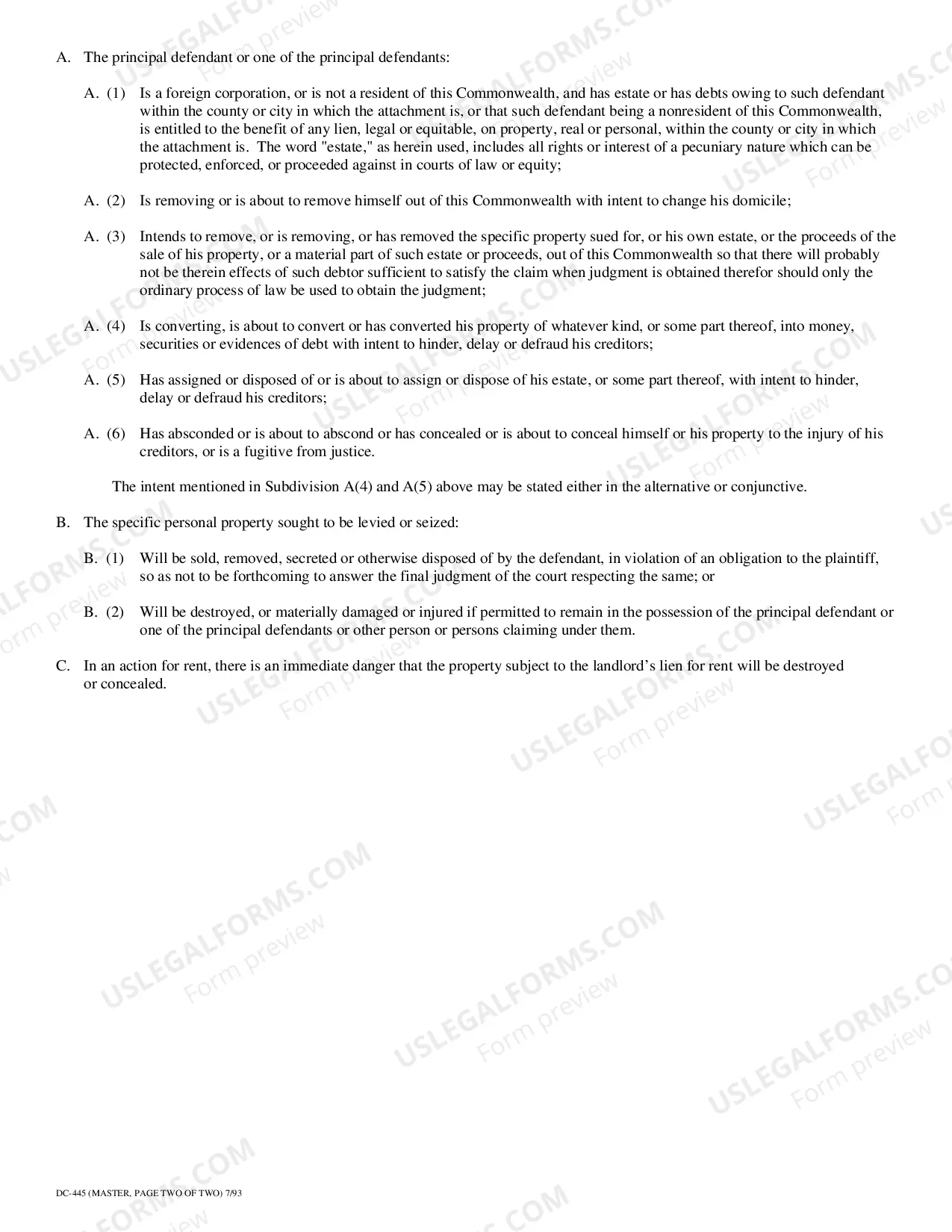 Preview Attachment Petition