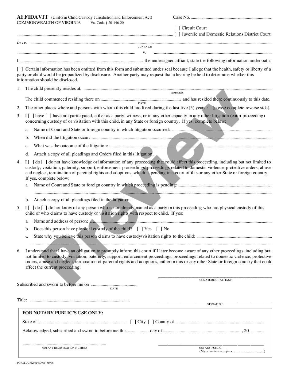 bill of particulars virginia custody suit