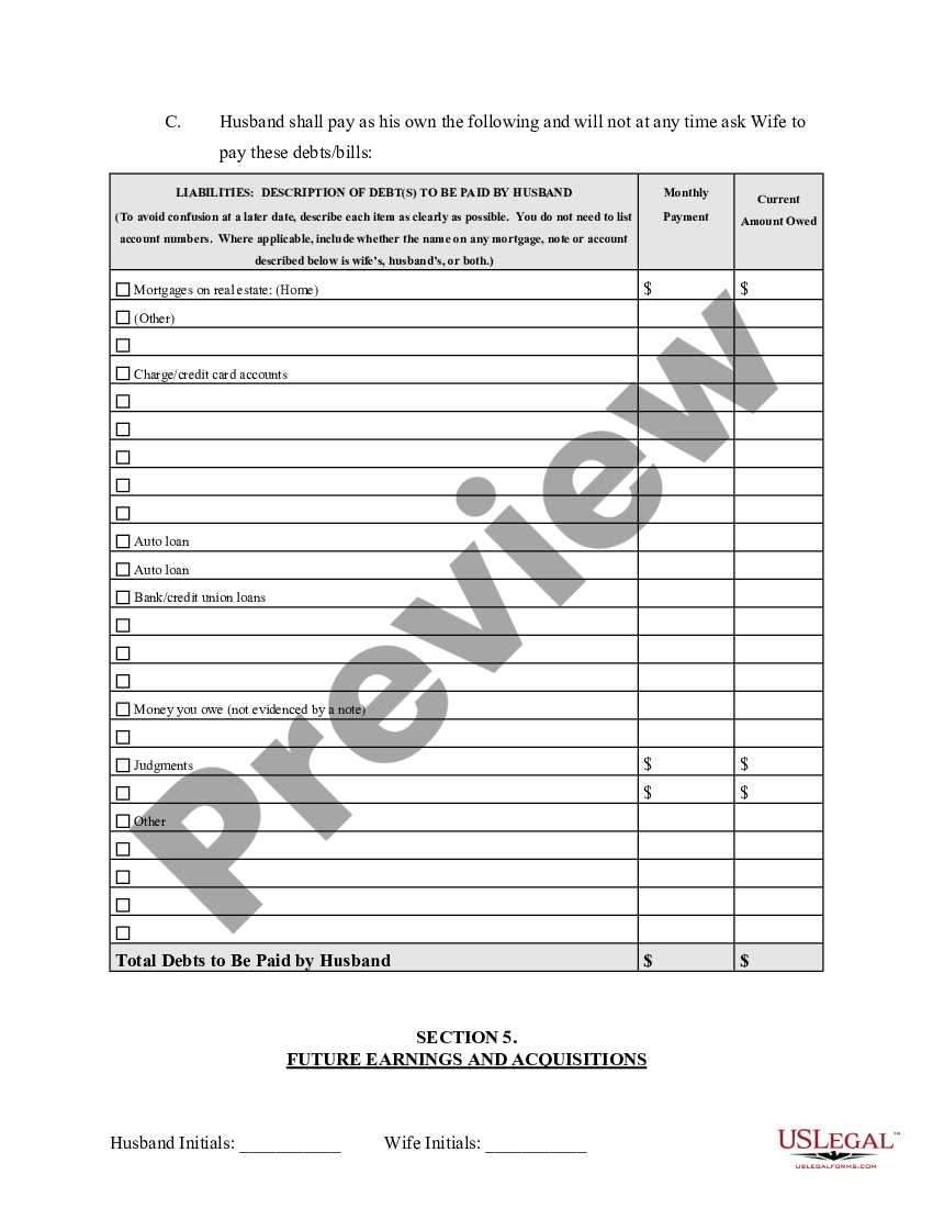 Virginia Separation Agreement Form US Legal Forms