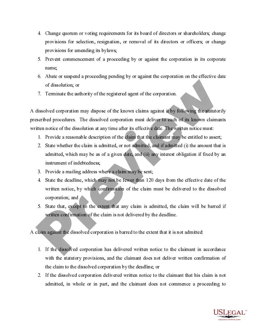 Preview Virginia Dissolution Package to Dissolve Corporation