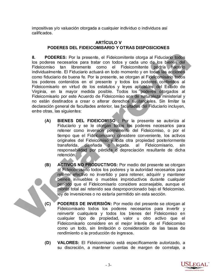 Preview Fideicomiso en vida para esposo y esposa sin hijos