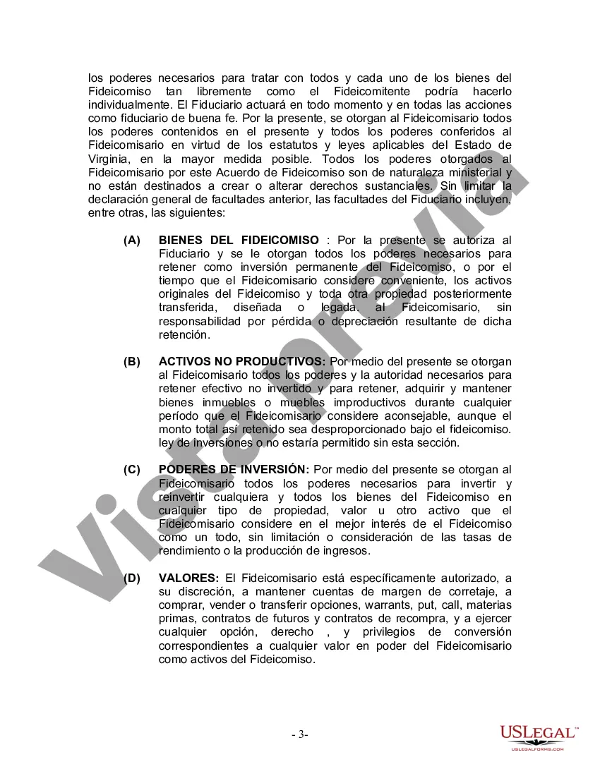 Preview Fideicomiso en Vida para Individuos Solteros, Divorciados o Viudos o Viudos sin Hijos