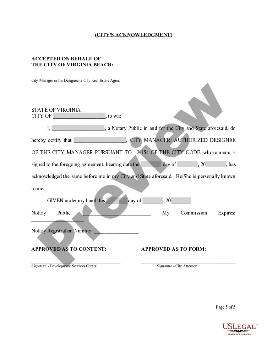 Preview Deed of Easement