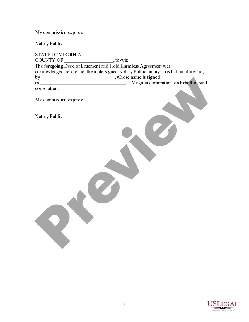 Preview Deed of Easement and Hold Harmless Agreement For Drainage Lines