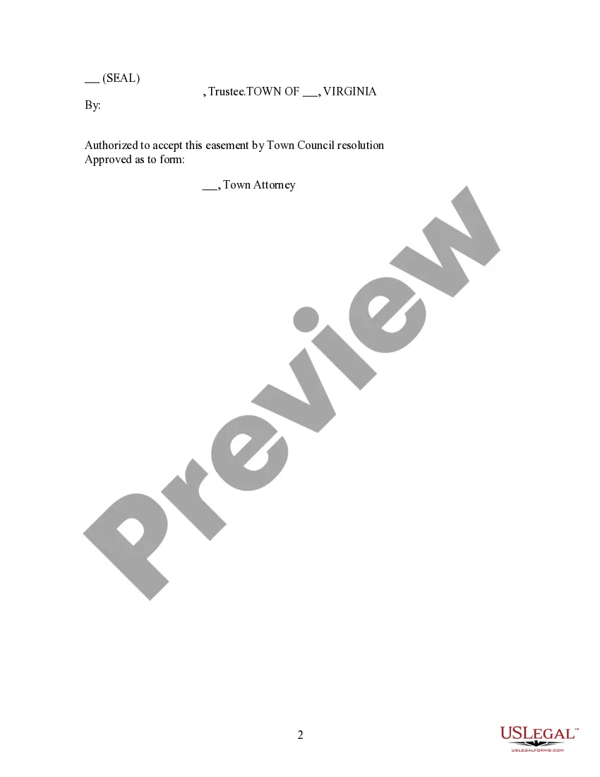 Preview General Easement Grant to Town