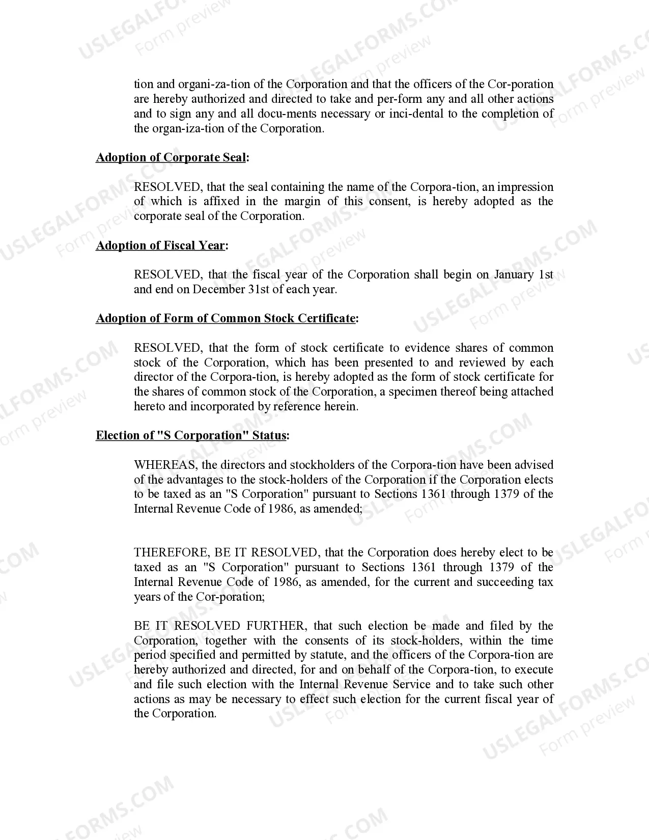 Preview Minutes for Organizational Meeting