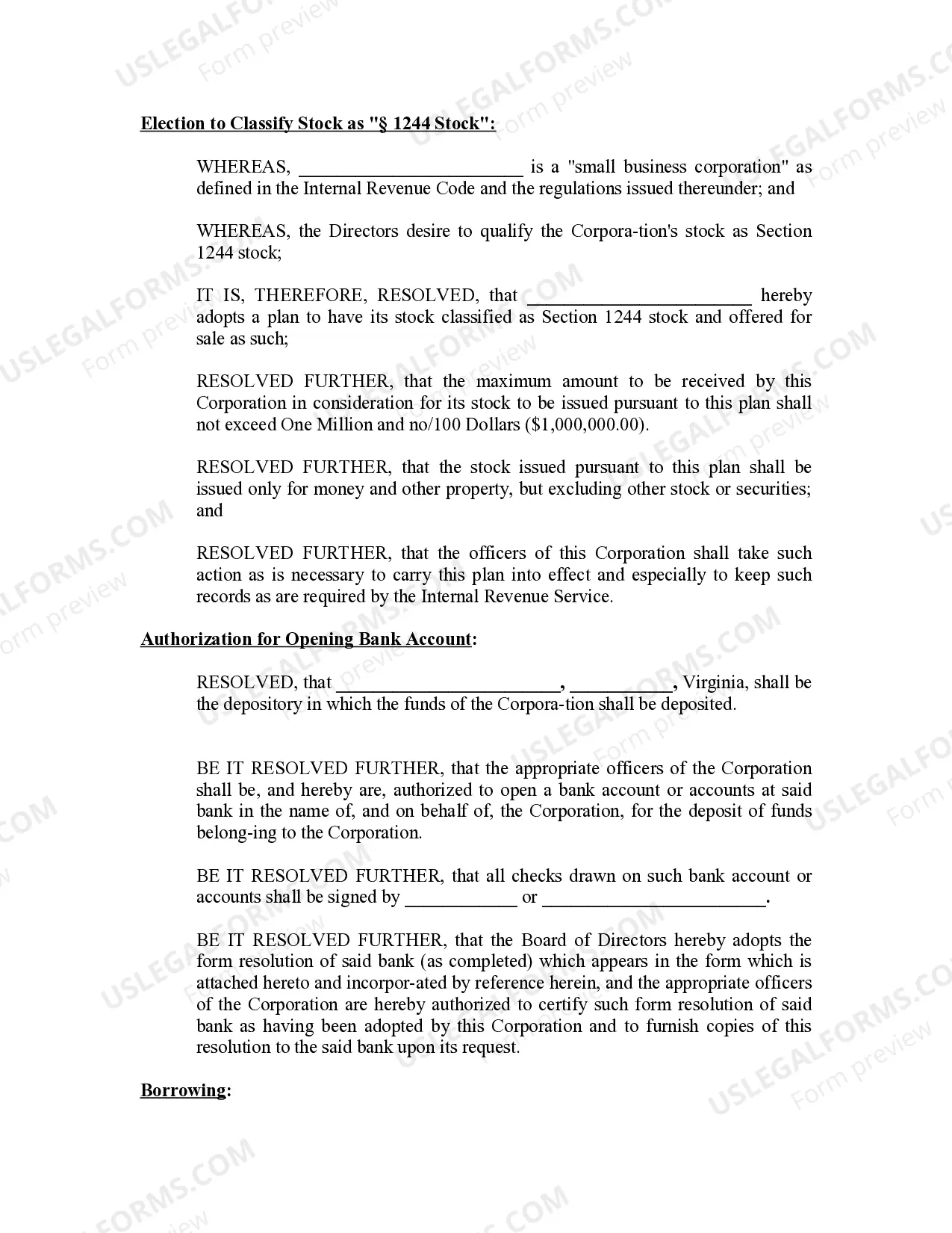 Preview Minutes for Organizational Meeting