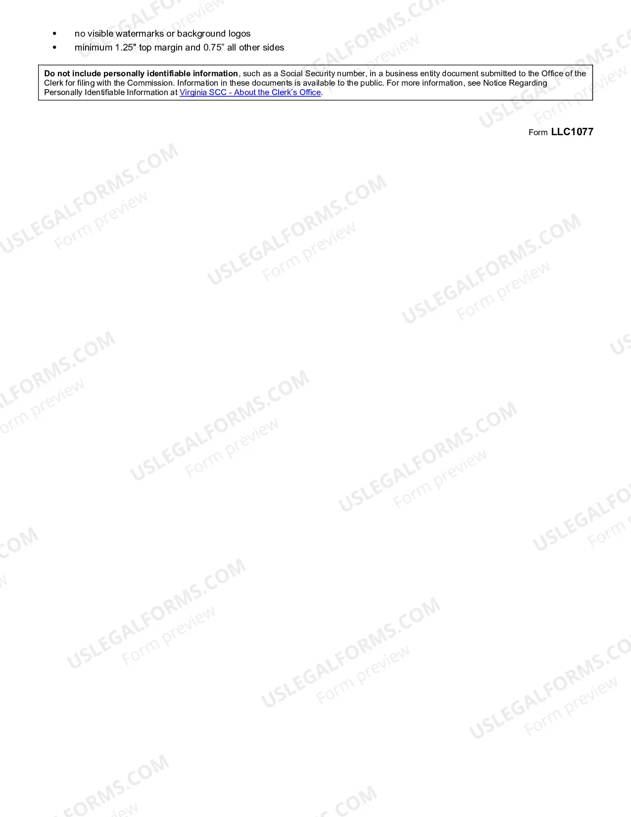 Preview Guide For Articles Of Domestication (Foreign LLC Intending To Become Virginia LLC)