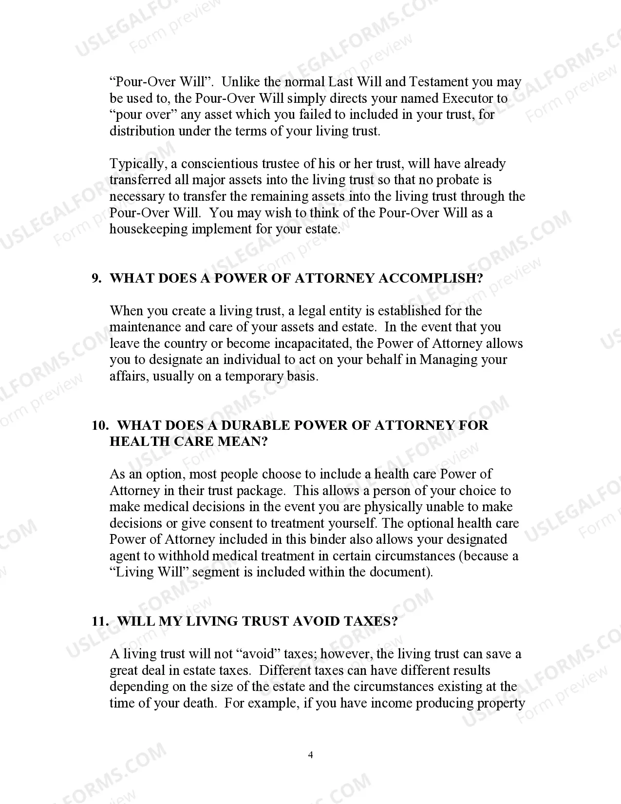 Preview Basic Questions on the Revocable Living Trust