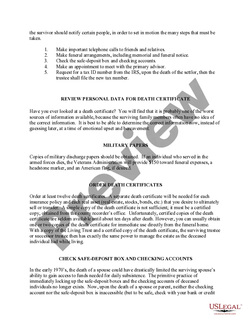 Get Settlor and Trustee Instructions for Revocable Trust Preview Settlor and Trustee Instructions for Revocable Trust