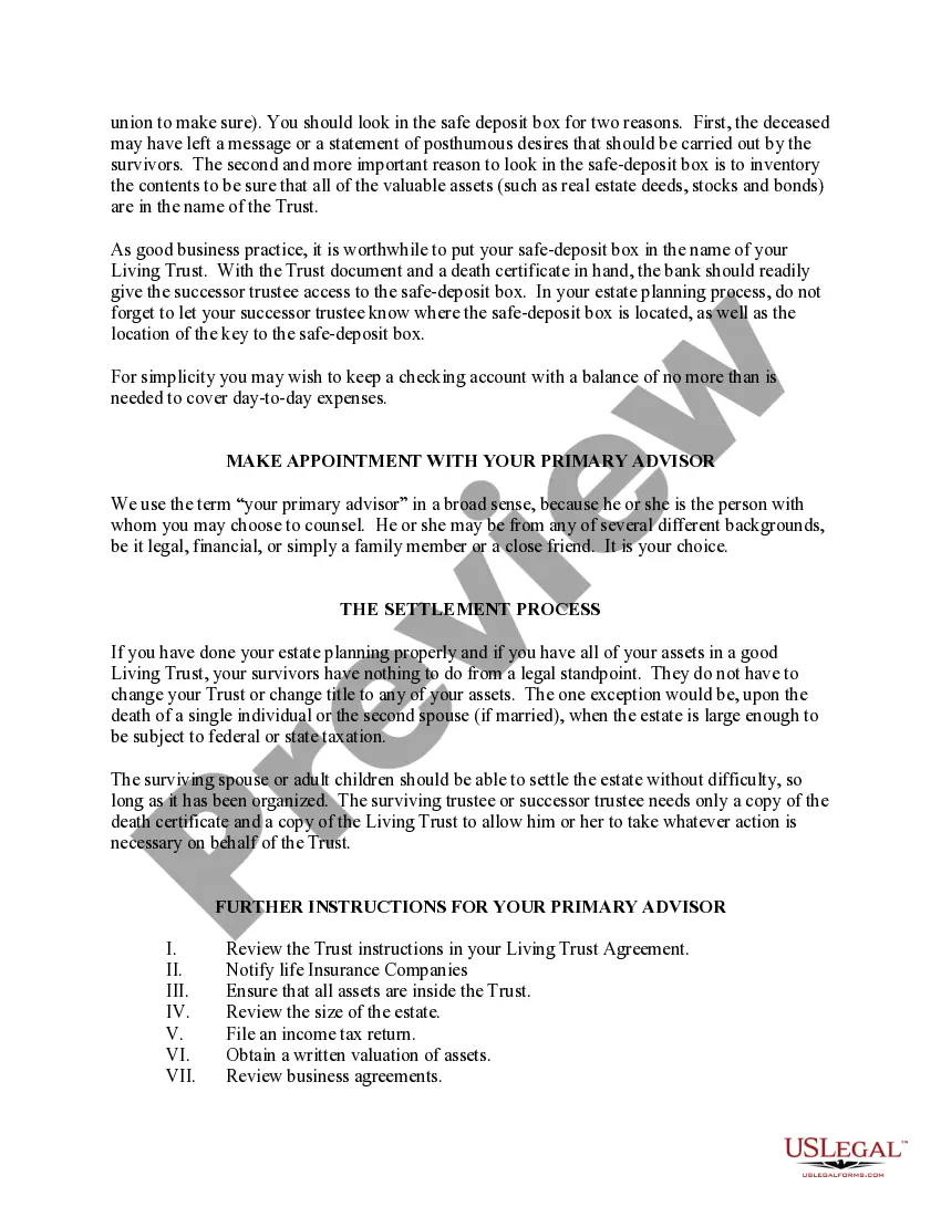 Get Settlor and Trustee Instructions for Revocable Trust Preview Settlor and Trustee Instructions for Revocable Trust