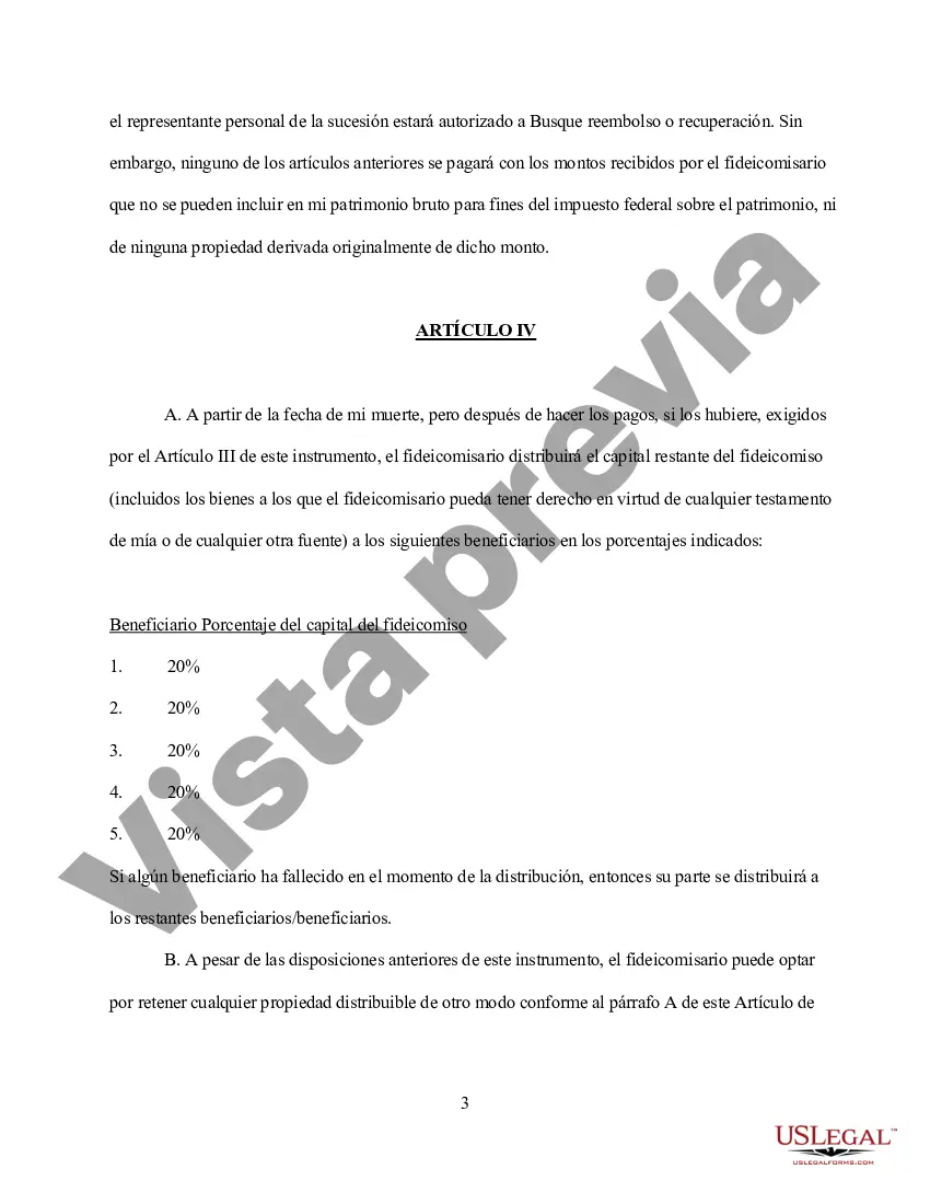 Preview Fideicomiso en Vida Revocable para Persona Soltera con Necesidades Especiales