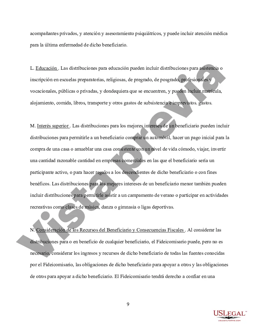 Preview Fideicomiso en Vida Revocable para Persona Soltera con Necesidades Especiales