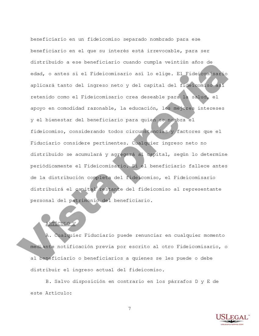 Preview Fideicomiso en Vida Revocable para Esposo y Esposa con Hijos Separados