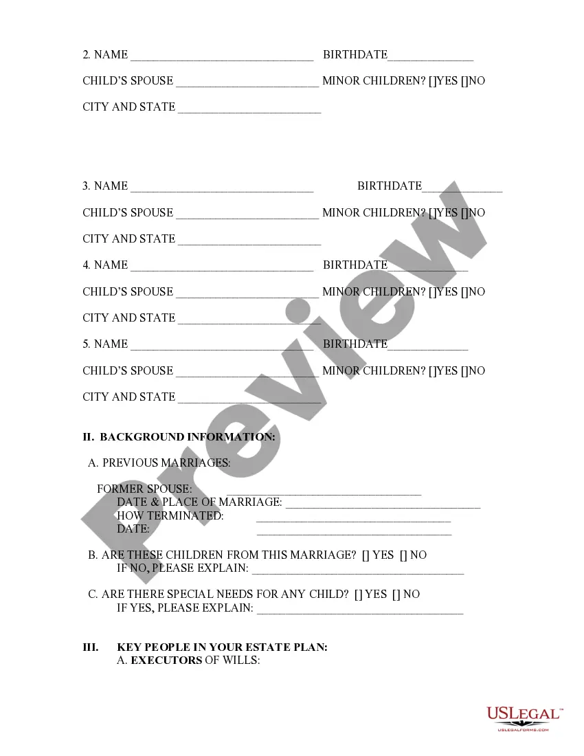 Preview Trust Questionnaire