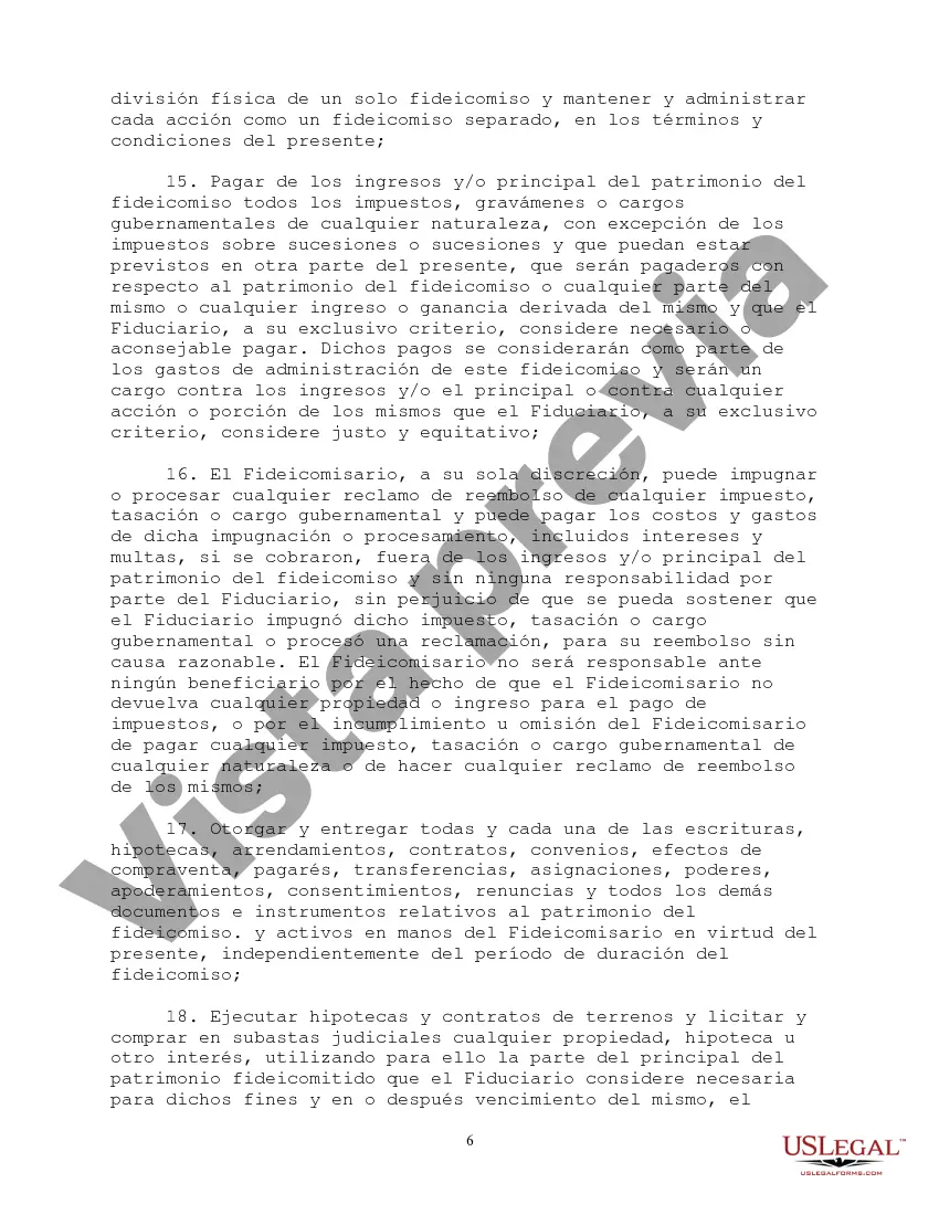 Preview Acuerdo de Fideicomiso Educativo Irrevocable