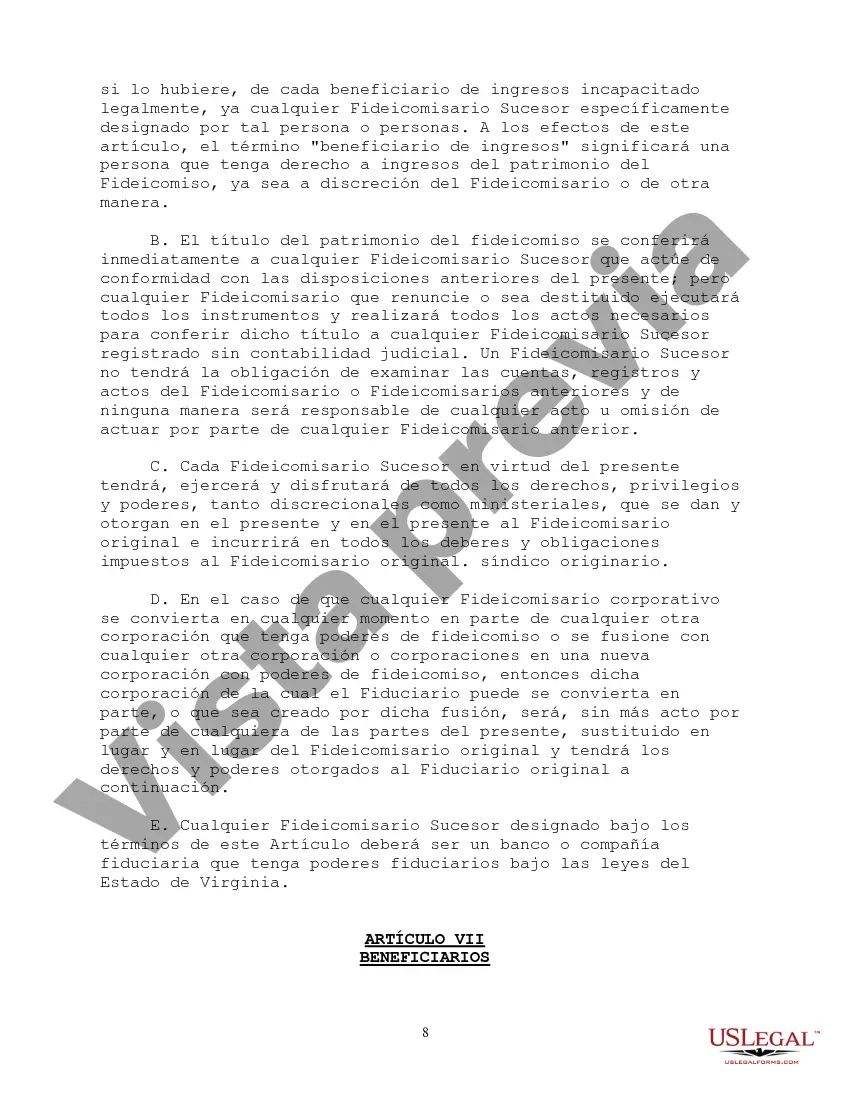 Preview Acuerdo de Fideicomiso Educativo Irrevocable