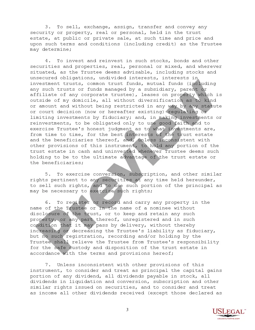 Preview Irrevocable Educational Trust Agreement