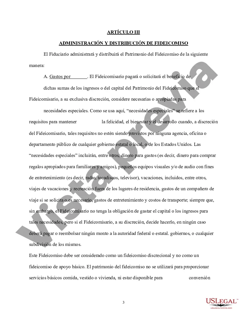 Preview Fideicomiso para necesidades especiales