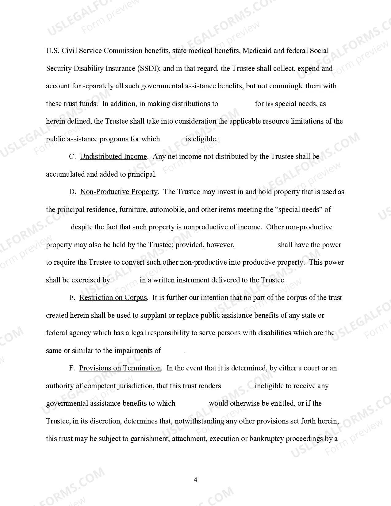 Preview Special Needs Trust