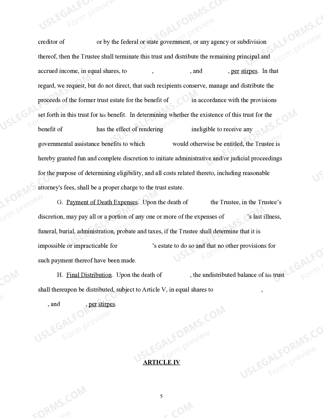 Preview Special Needs Trust