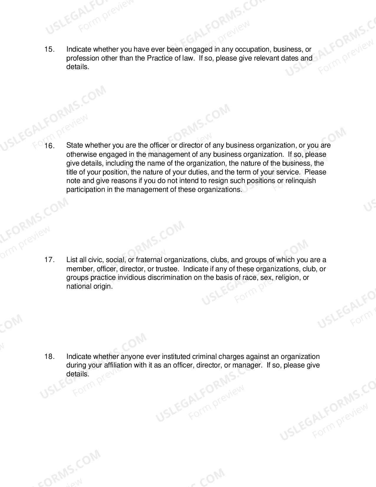 Preview District Court Judge Selection Questionnaire (PDF)Opens a New Window.