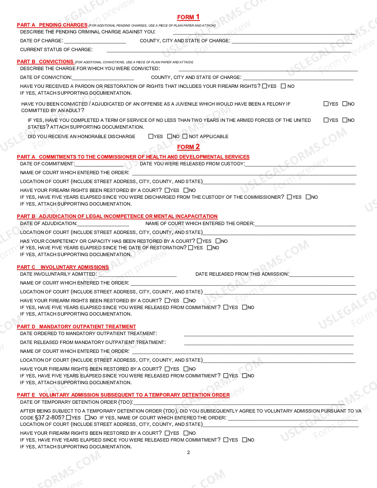 Preview Concealed Handgun Permit Application