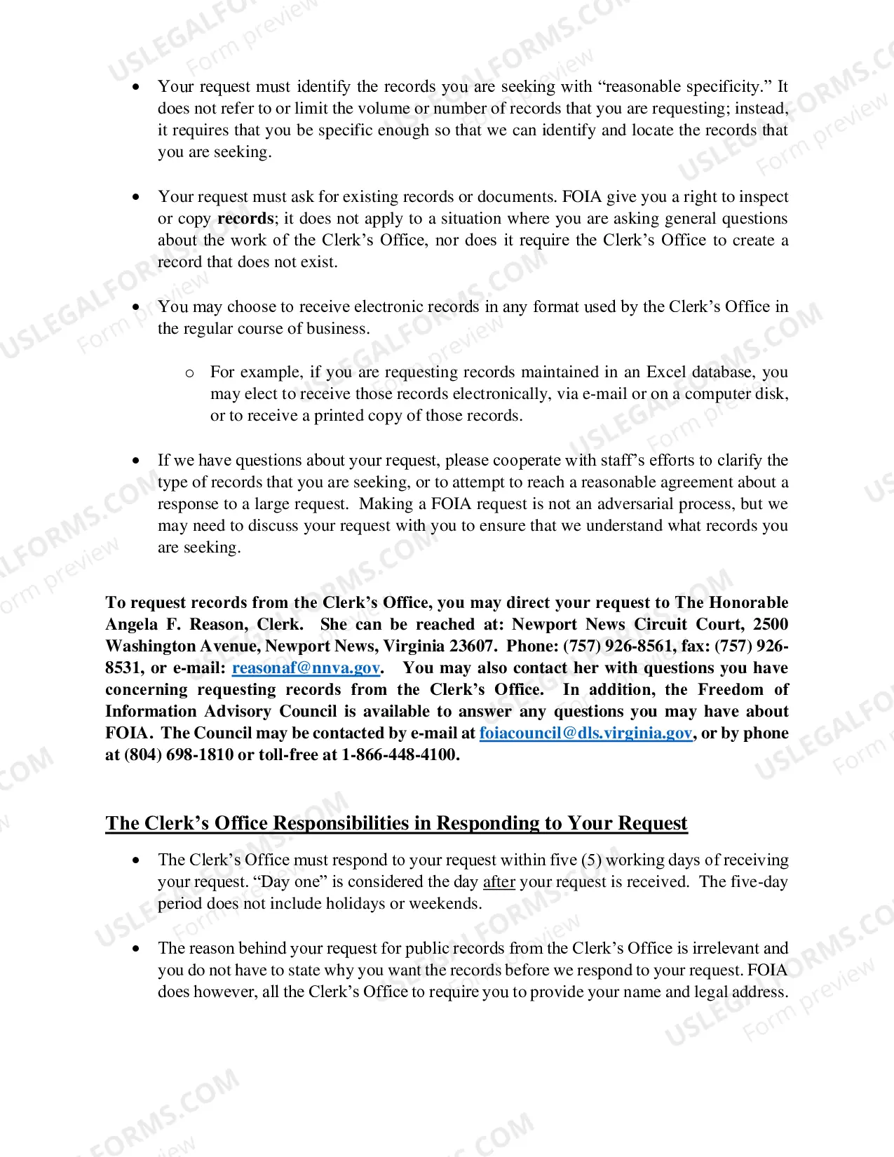Preview FOIA Rights & Responsibilities