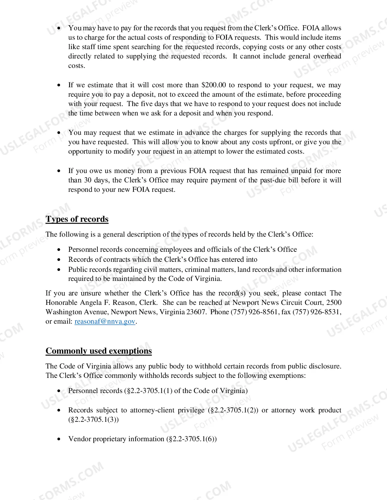 Preview FOIA Rights & Responsibilities