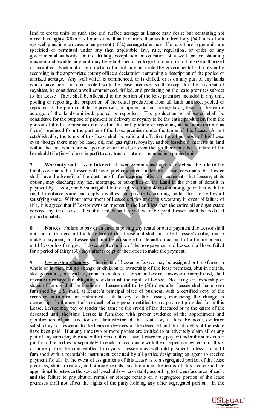 Preview Rental Lease Pooling Provision