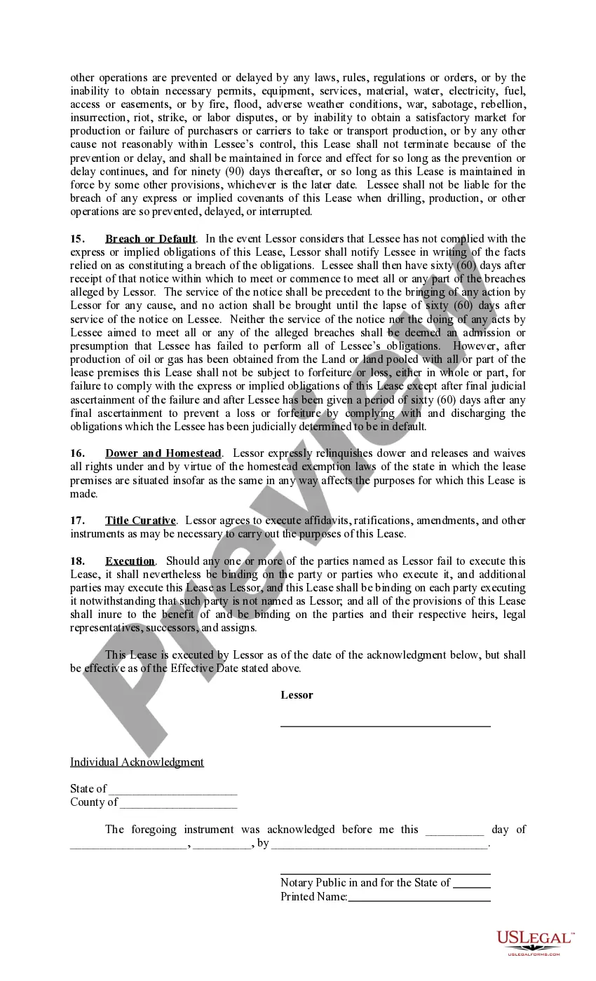 Preview Rental Lease Pooling Provision