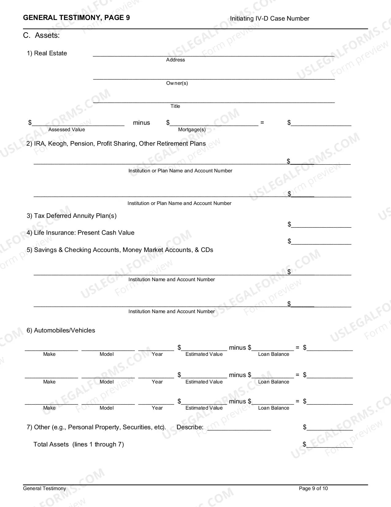 Preview General Testimony