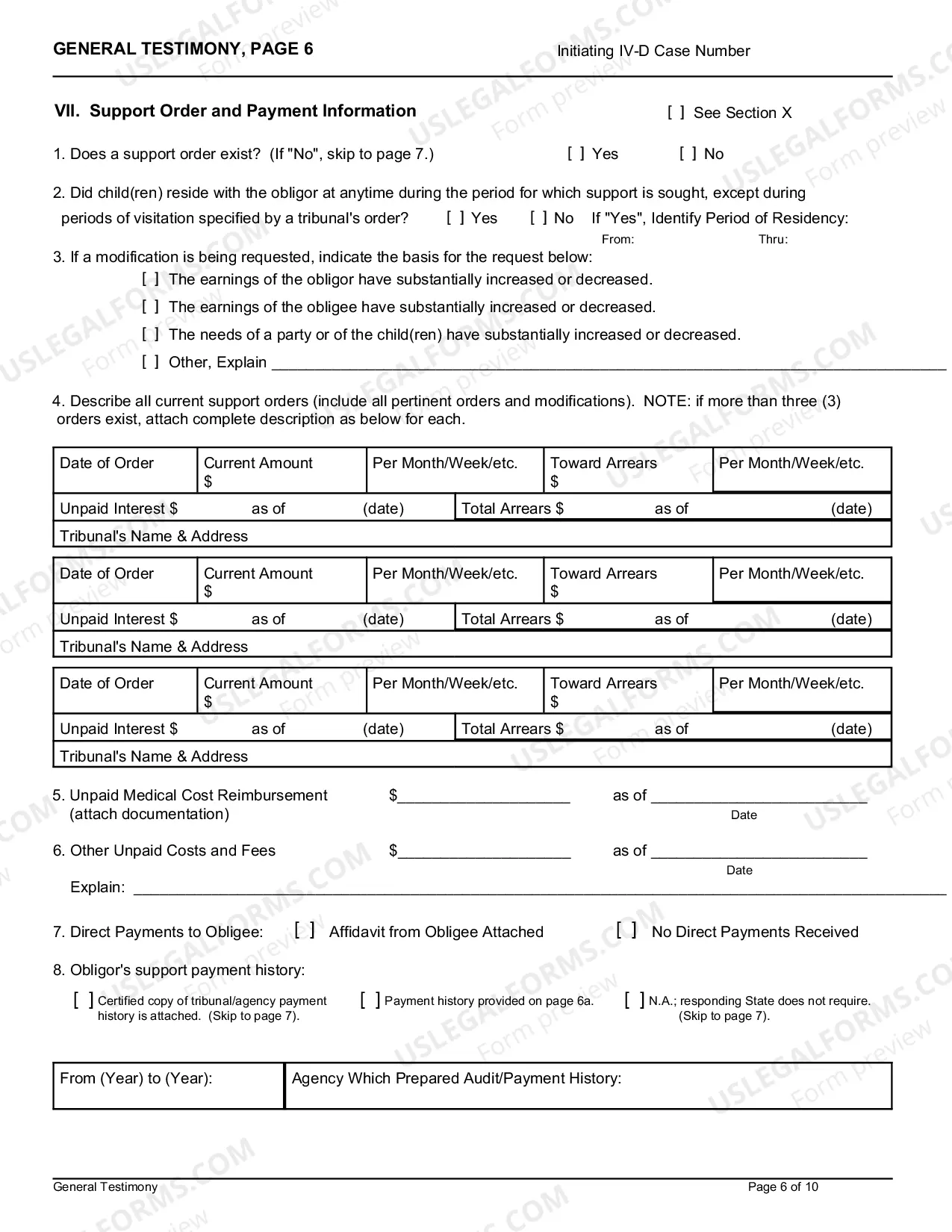 Preview General Testimony
