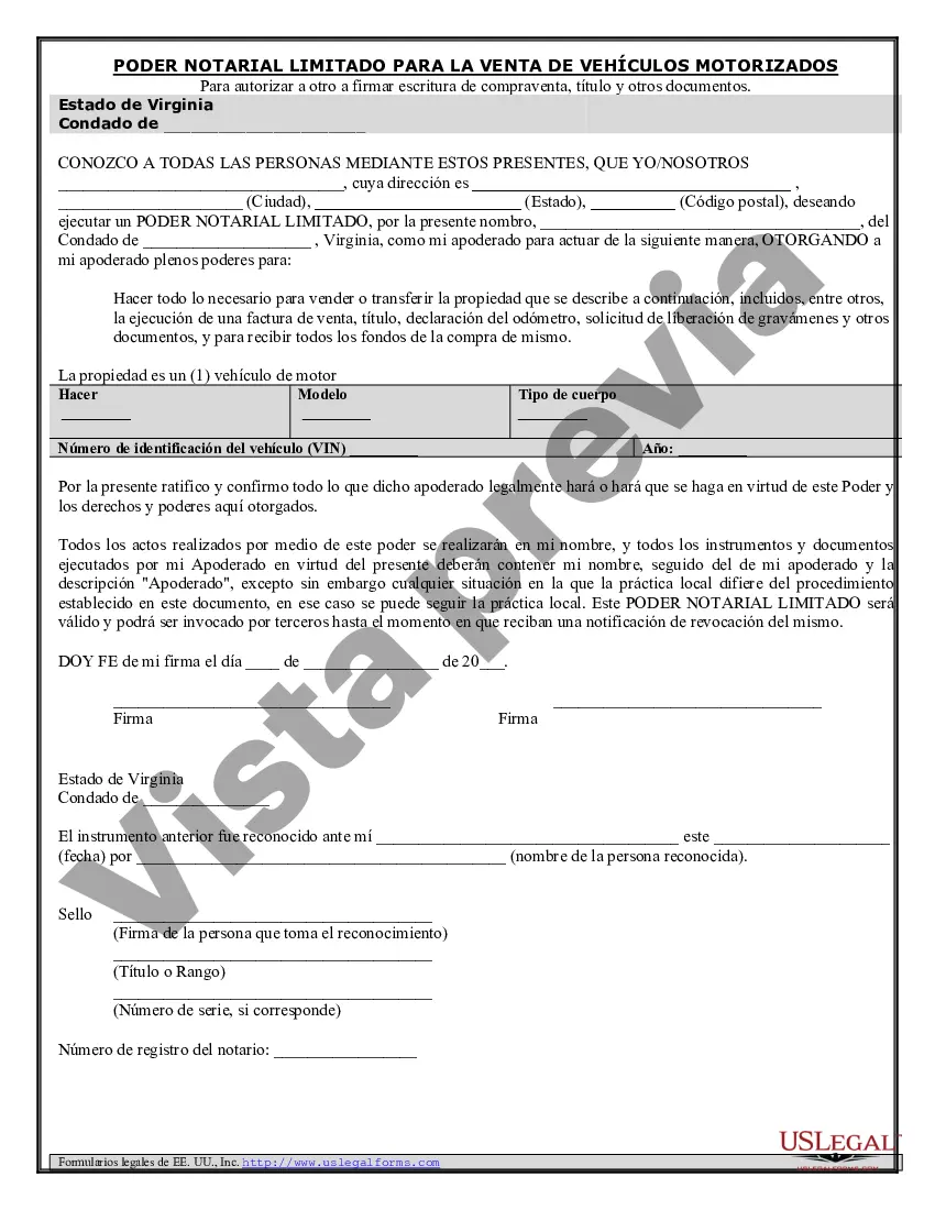 Preview Poder notarial para la venta de vehículos de motor