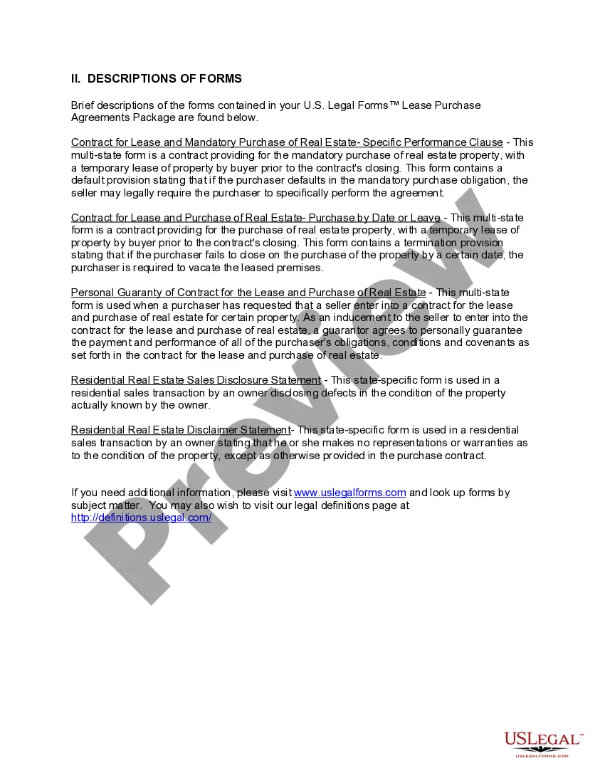 Preview Virginia Lease Purchase Agreements Package