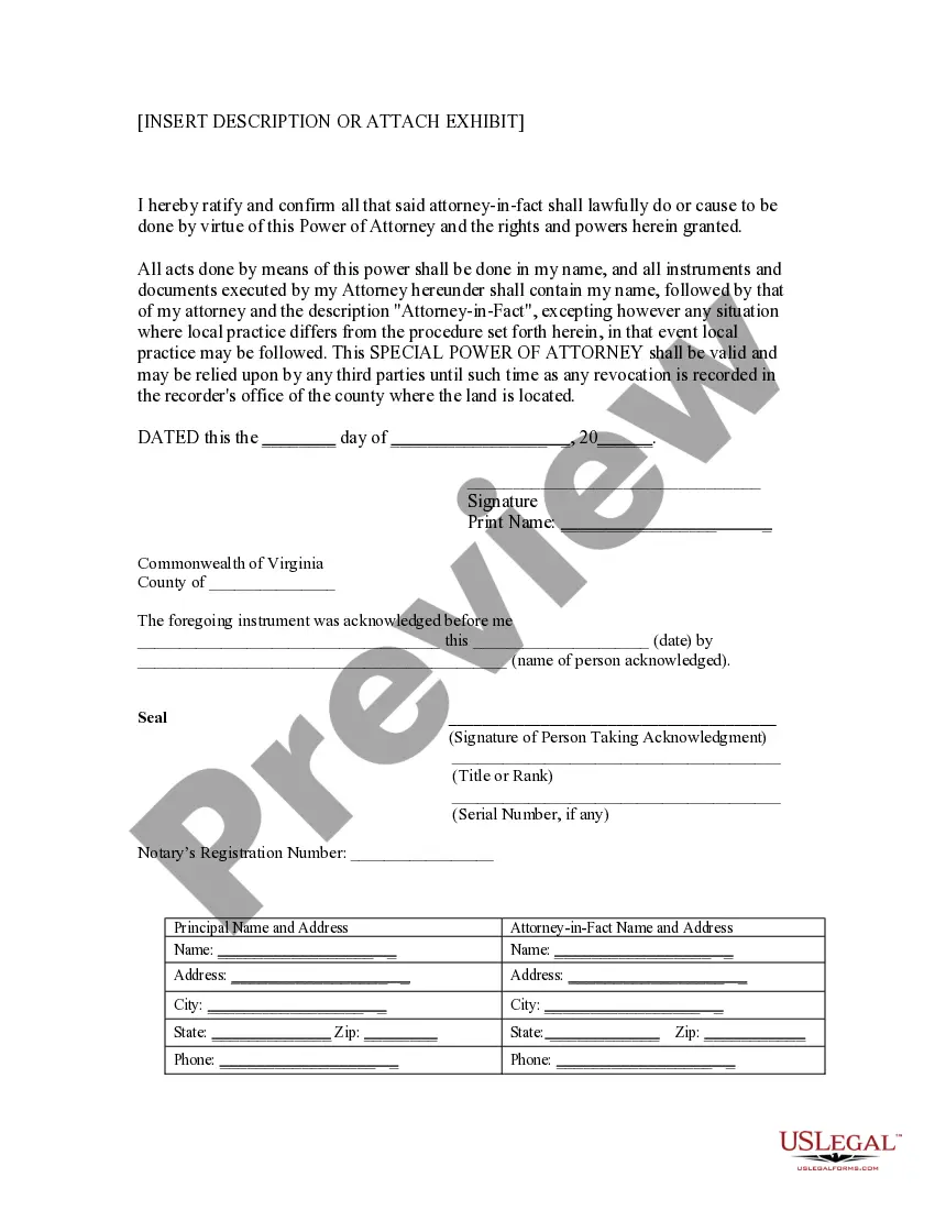 Preview Special or Limited Power of Attorney for Real Estate Sales Transaction By Seller