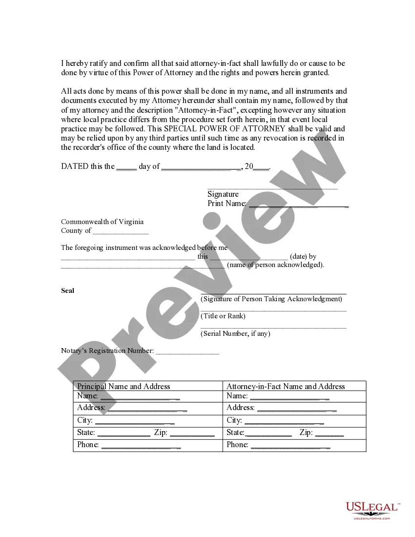 Get Special or Limited Power of Attorney for Real Estate Purchase Transaction by Purchaser Preview Special or Limited Power of Attorney for Real Estate Purchase Transaction by Purchaser