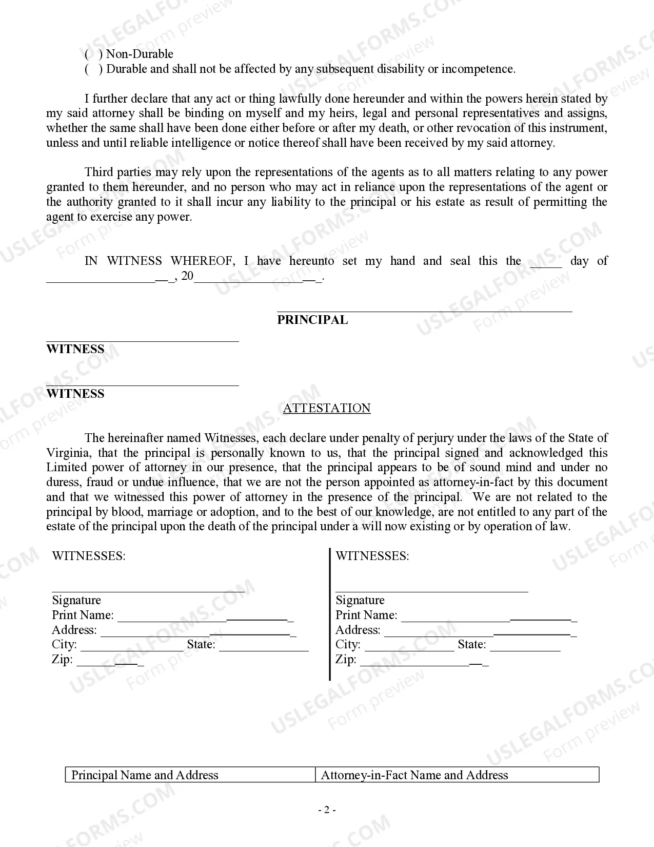 Preview Limited Power of Attorney for Stock Transactions and Corporate Powers