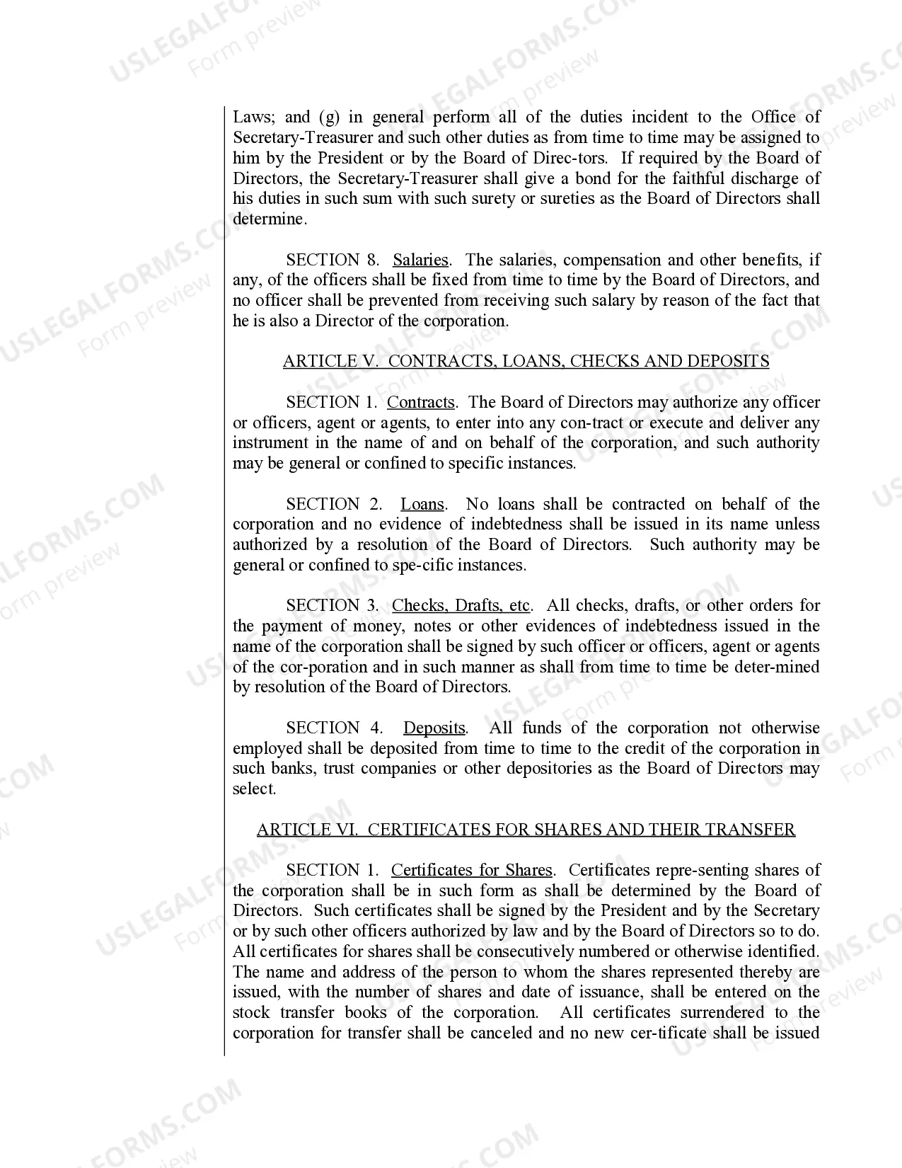 Preview Sample Bylaws for a Virginia Professional Corporation