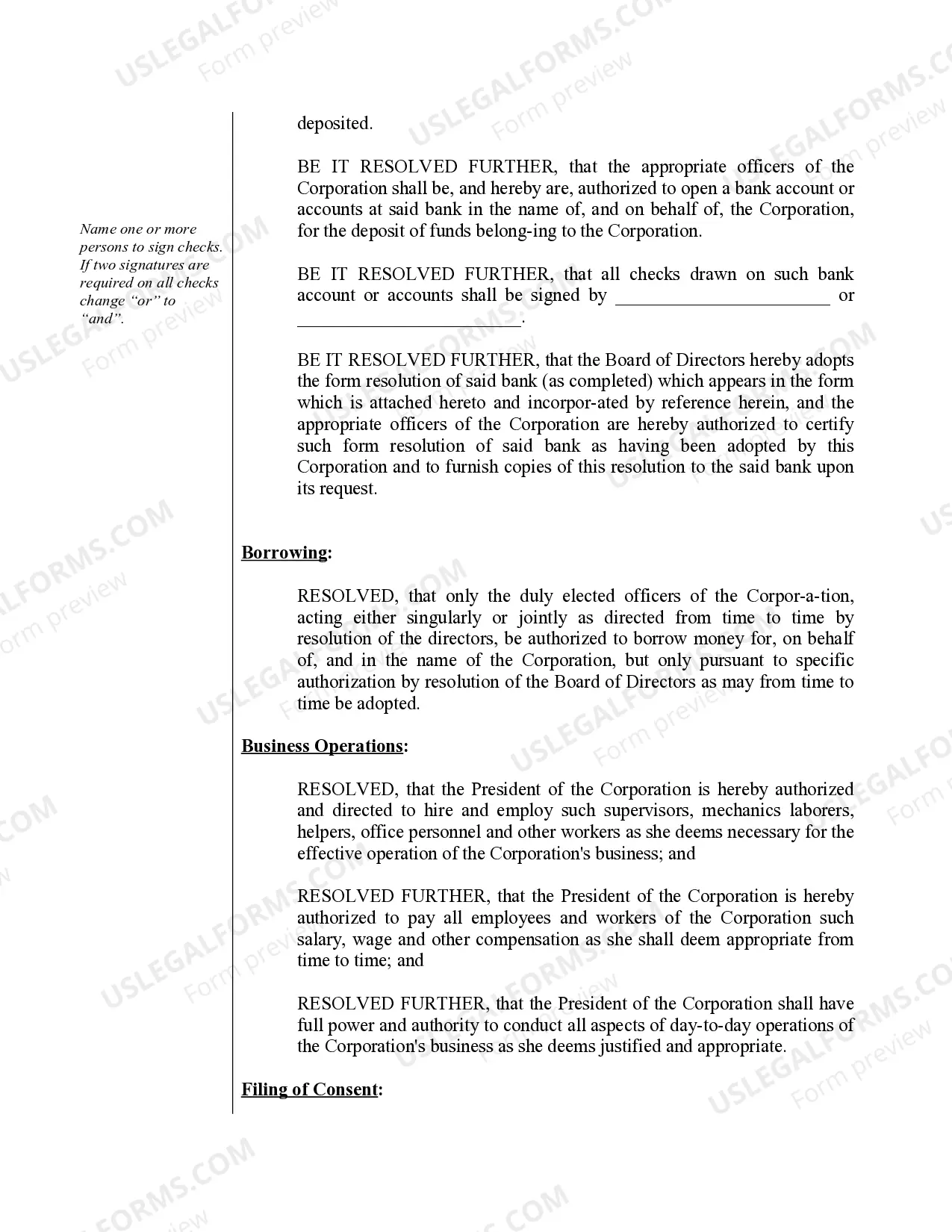 Preview Organizational Minutes for a Virginia Professional Corporation