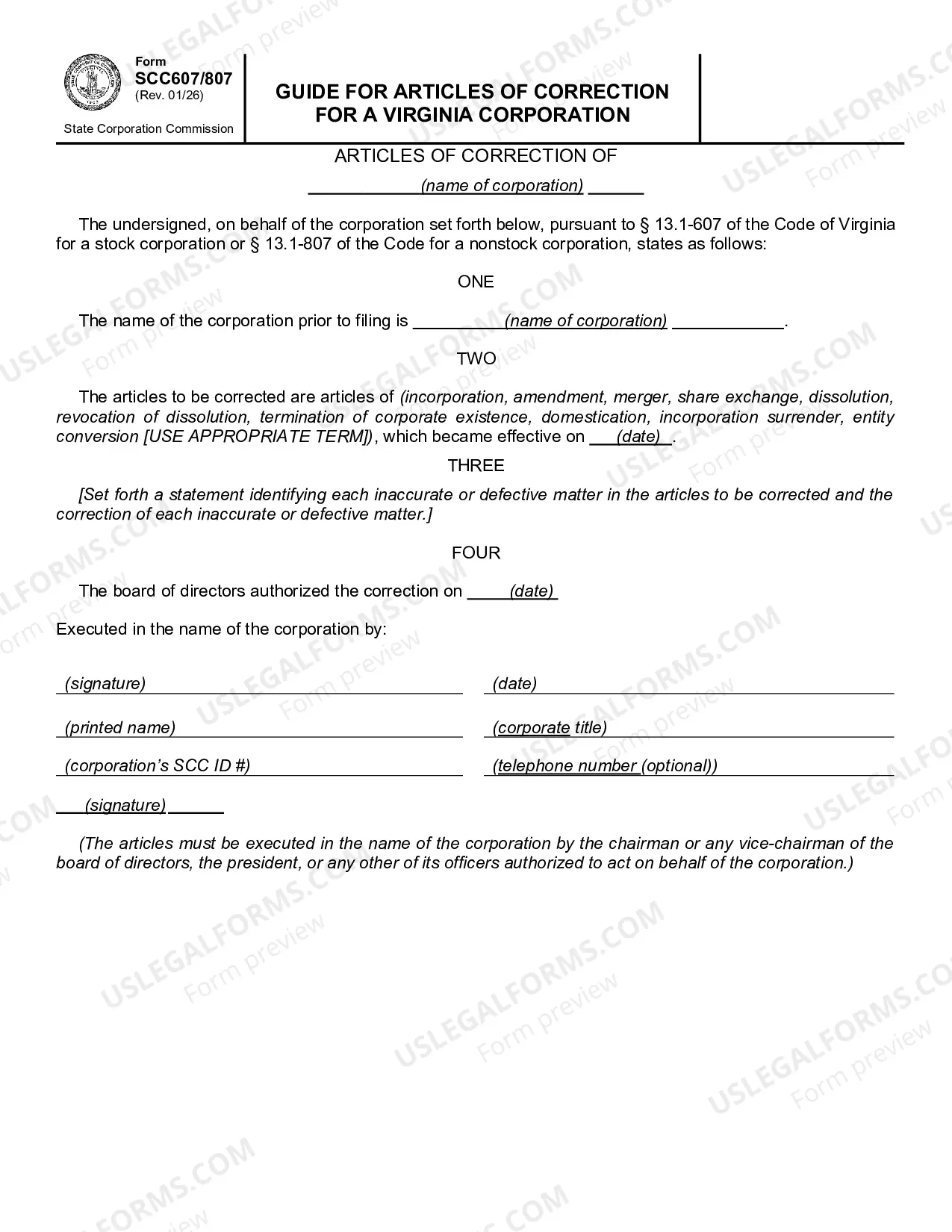 Preview Guide For Articles Of Correction