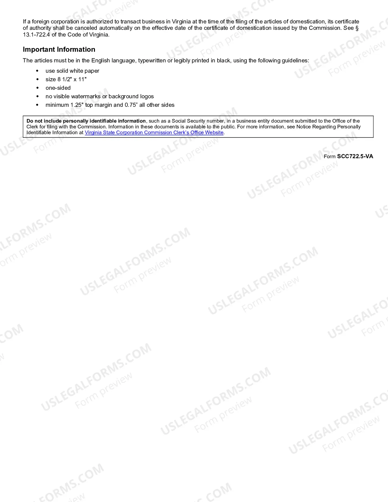 Preview Guide For Articles Of Incorporation Surrender