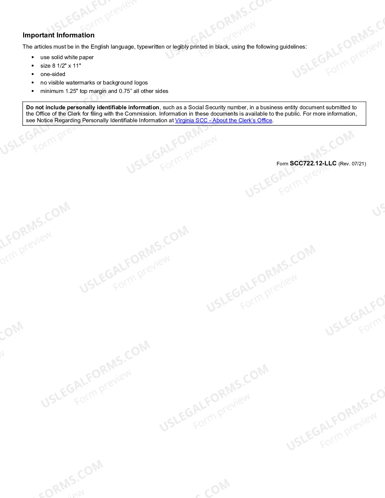 Preview Guide For Articles of Entity Conversion Virginia Corporation Converting To A Virginia LLC