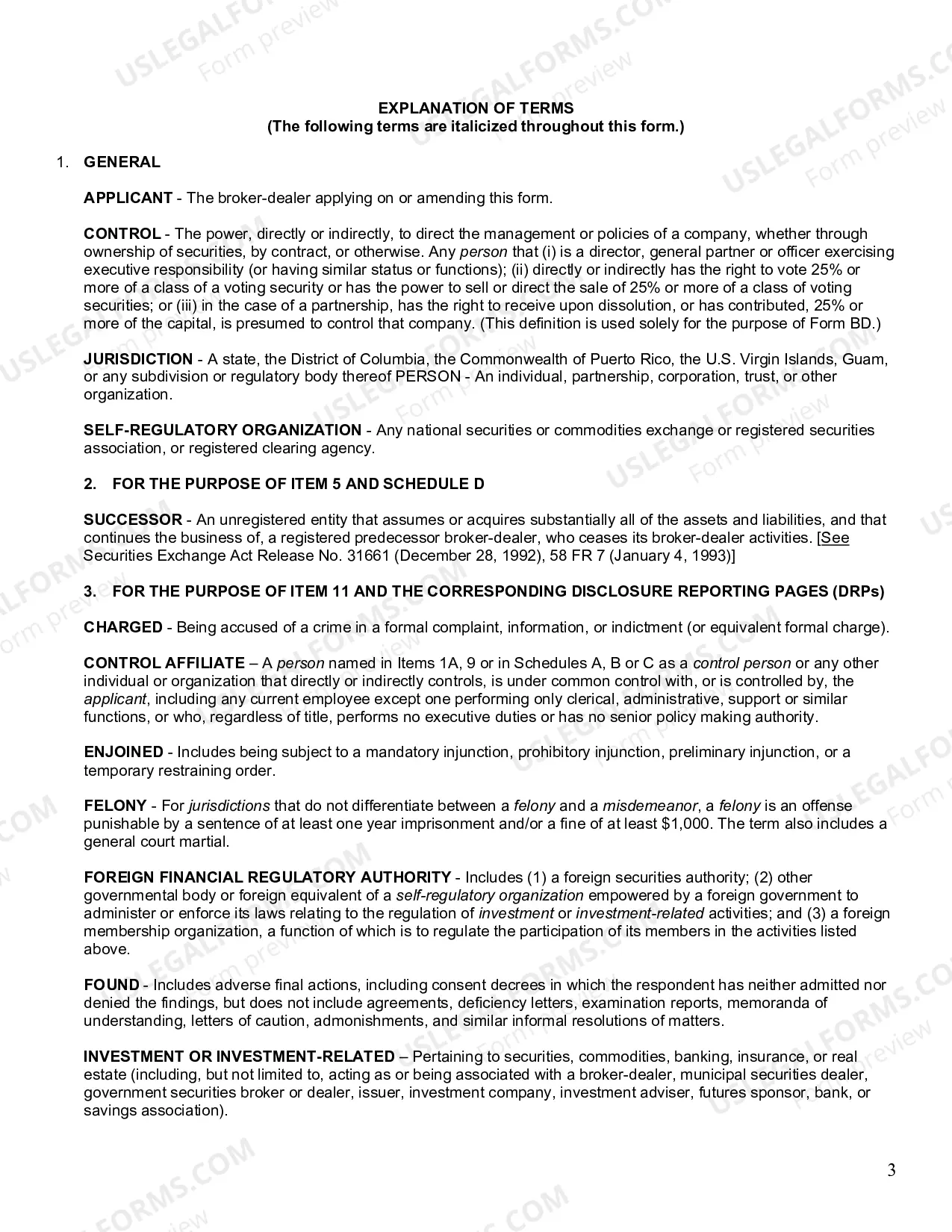 Preview Uniform Application for Broker-Dealer Registration