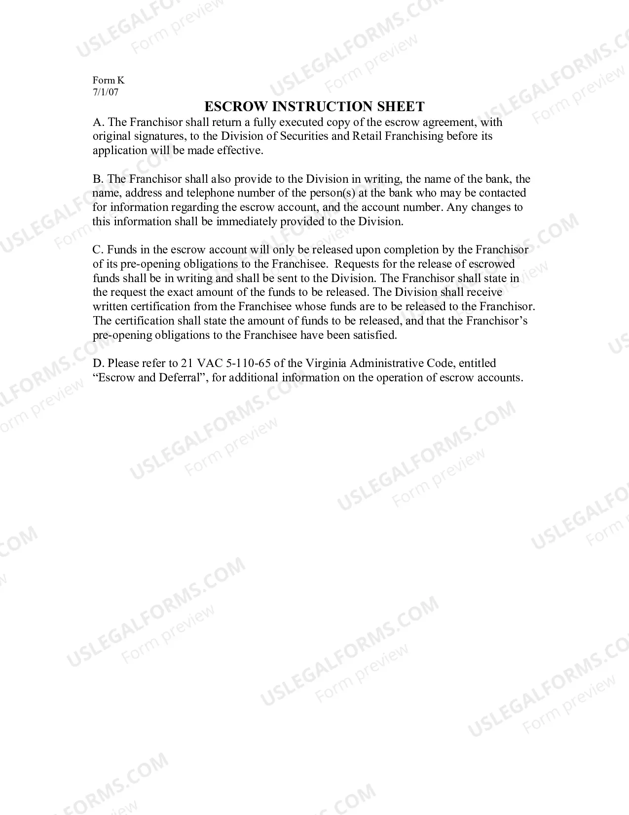 Preview Escrow Agreement